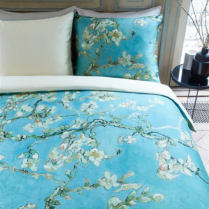 Beddinghouse x Van Gogh Museum Almond Blossom Dekbedovertrek 240 x 200|220 cm - Blauw