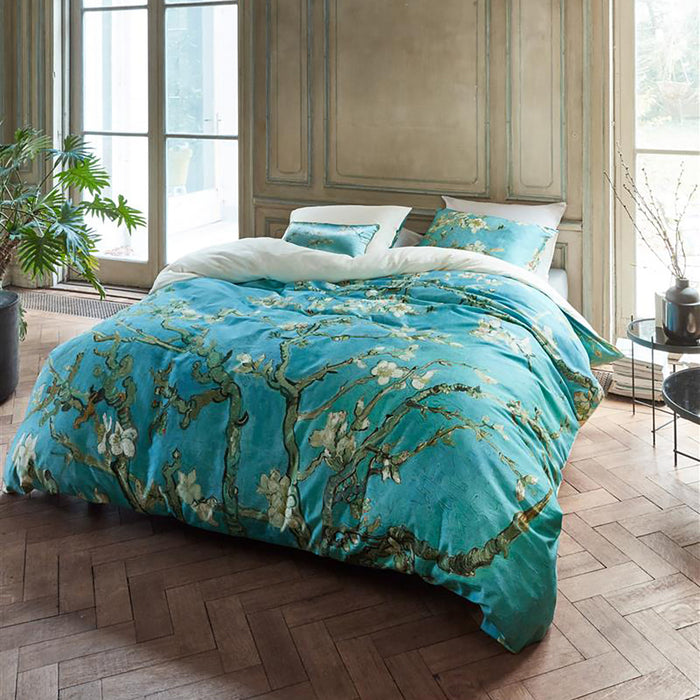 Beddinghouse x Van Gogh Museum Almond Blossom Dekbedovertrek 260 x 200/220 cm - Blauw