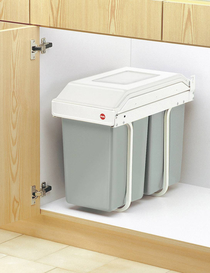 Hailo Multi-Box Duo L Inbouwprullenbak - 2x14L - wit