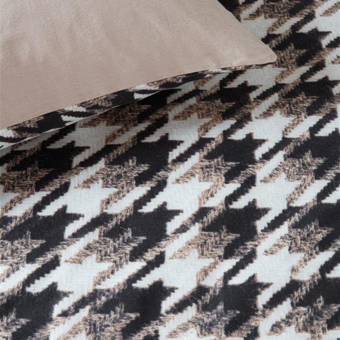 Rivièra Maison Pied de Poule Dekbedovertrek 200 x 220 cm - Zand