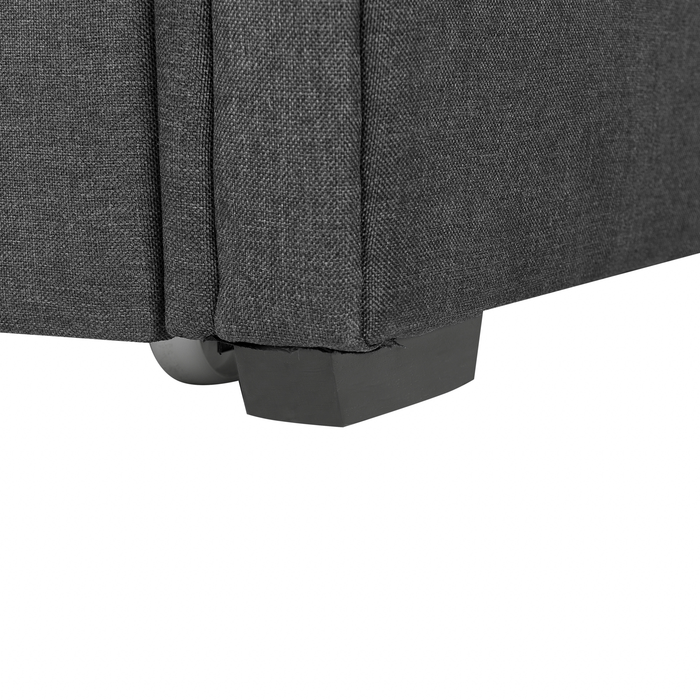 Beliani-LIBOURNE-Onderschuifbed-Donkergrijs-90 x 200 cm-Polyester