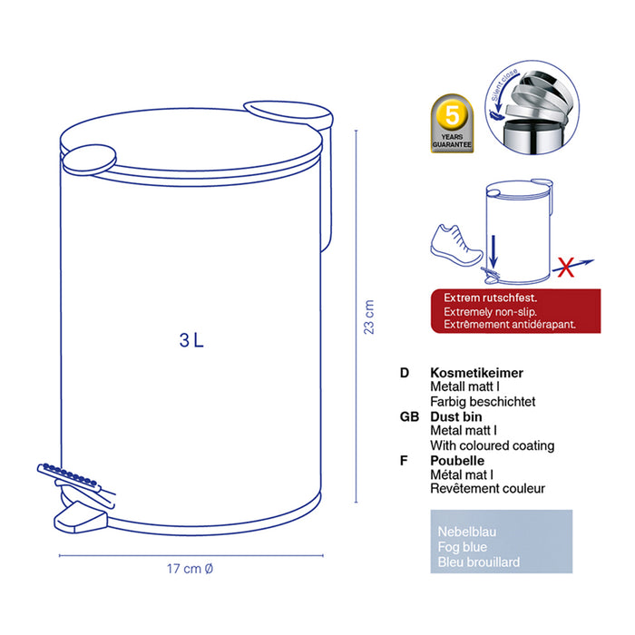 Kela Mats Pedaalemmer 3 L - Blauw