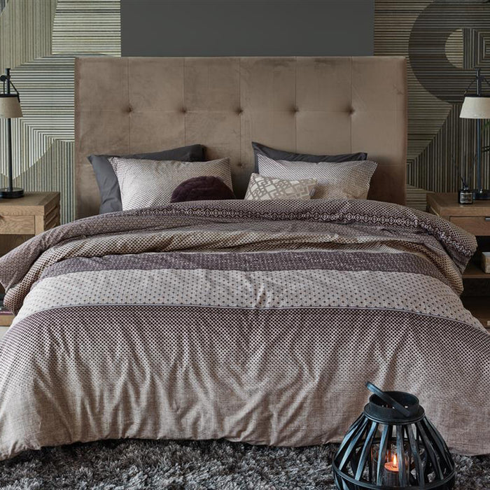 Rivièra Maison Retrograde Dekbedovertrek 240 x 220 cm - Bruin