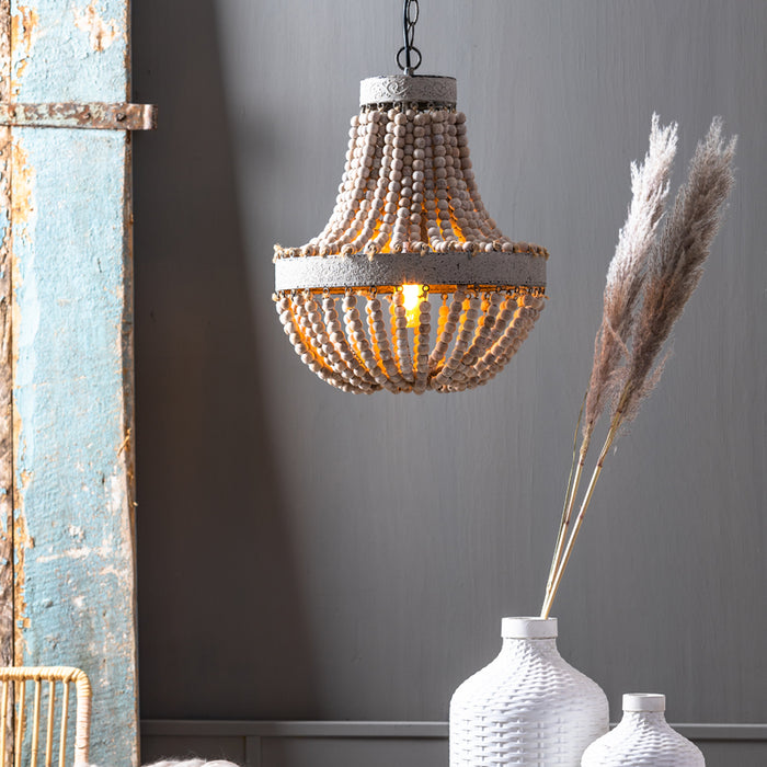 Light & Living - Hanglamp Luna - 35.5x35.5x45 - Wit