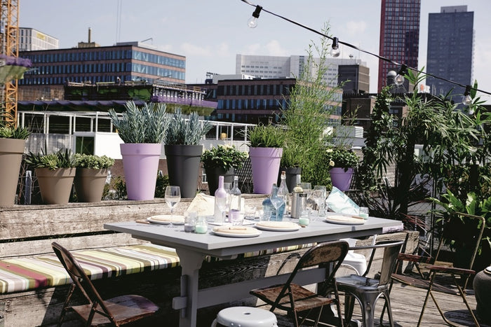 elho Loft Urban Round Bloempot 60 cm met Wielen