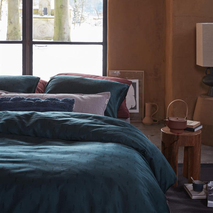 vtwonen Crops Dekbedovertrek 240 x 220 cm - Donkerblauw