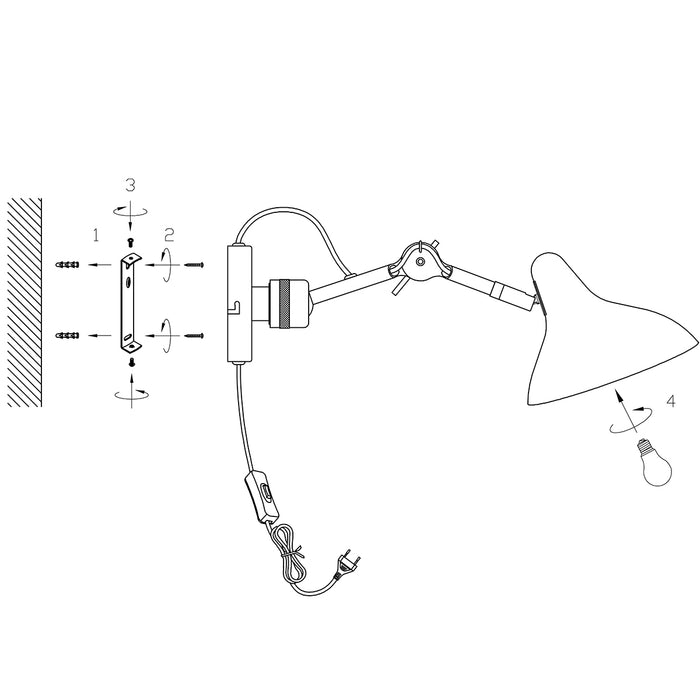 Anne Light & Home Kasket Wandlamp Zwart