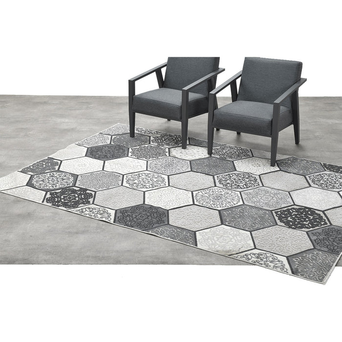 Garden Impressions Buitenkleed Hexagon 160x230 cm - black