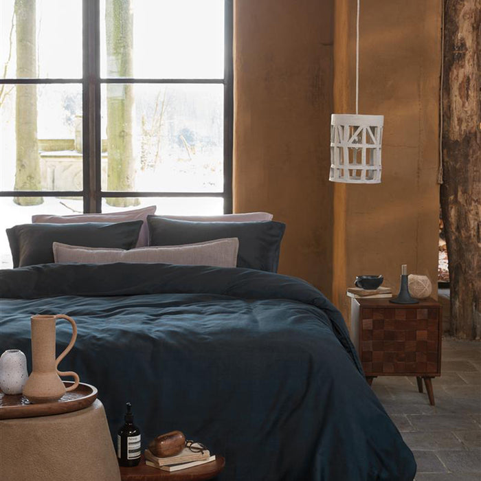 vtwonen Earth Dekbedovertrek 140 x 200/220 cm - Donkerblauw
