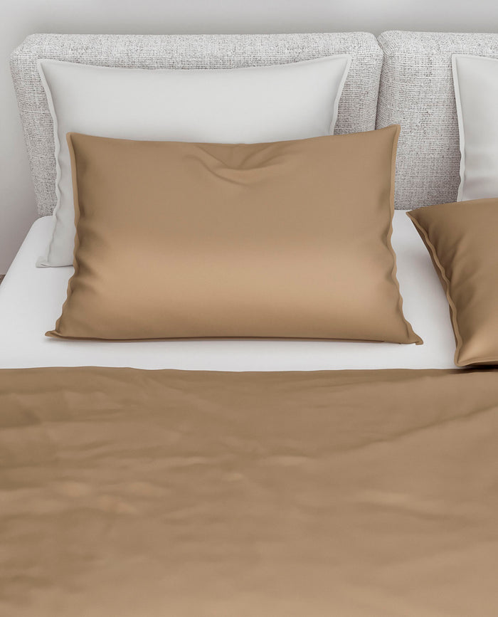 Zo Home Satinado Dekbedovertrekset Uni Katoen Satijn - praline brown