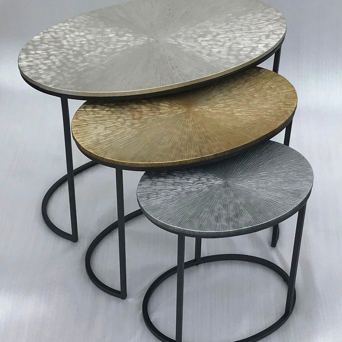 HSM - Salontafel Fletcher Ovaal - Ø70x40x50 - Grijs|Goud|Zwart -