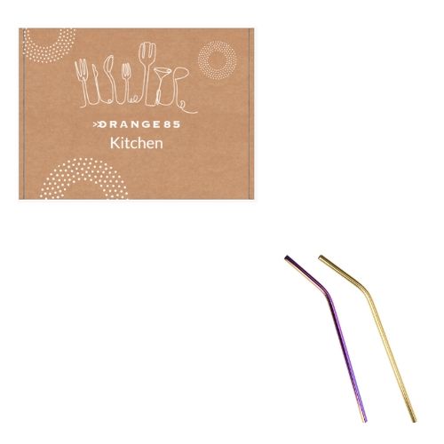 Orange85 Rietjes Goud en Regenboog 2 stuks