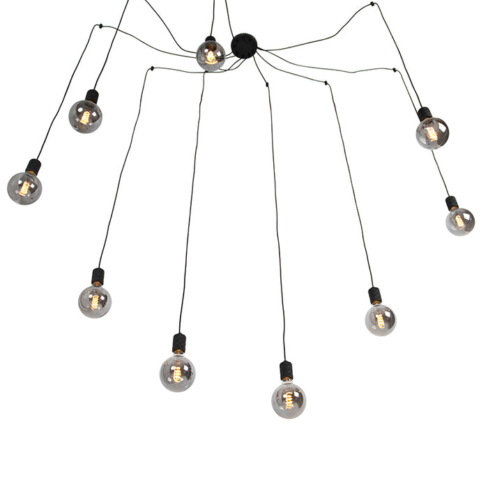 QAZQA LED Hanglamp cavalux - Zwart - Modern - D 55cm