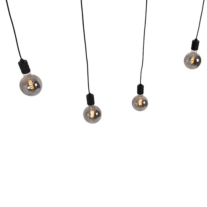 QAZQA LED Hanglamp cavalux - Zwart - Modern - D 55cm