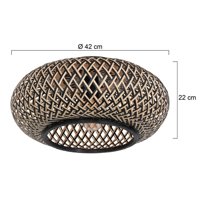 Anne Light & Home Plafondlamp Maze Zwart-Bruin Ø 40cm