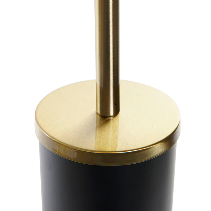 Toiletborstel met houder Glam - Zwart & Goud
