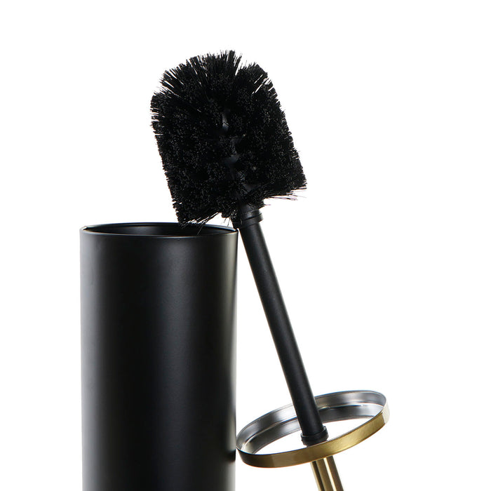 Toiletborstel met houder Glam - Zwart & Goud