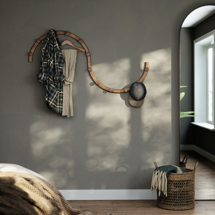 Umbra Slink Kapstok - Set van 4 - Walnoot