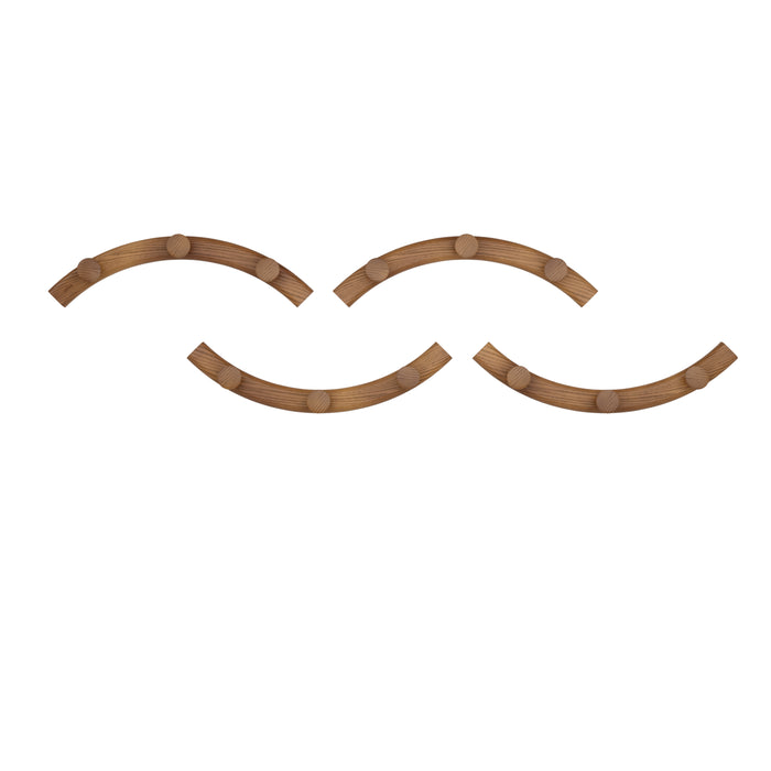 Umbra Slink Kapstok - Set van 4 - Walnoot