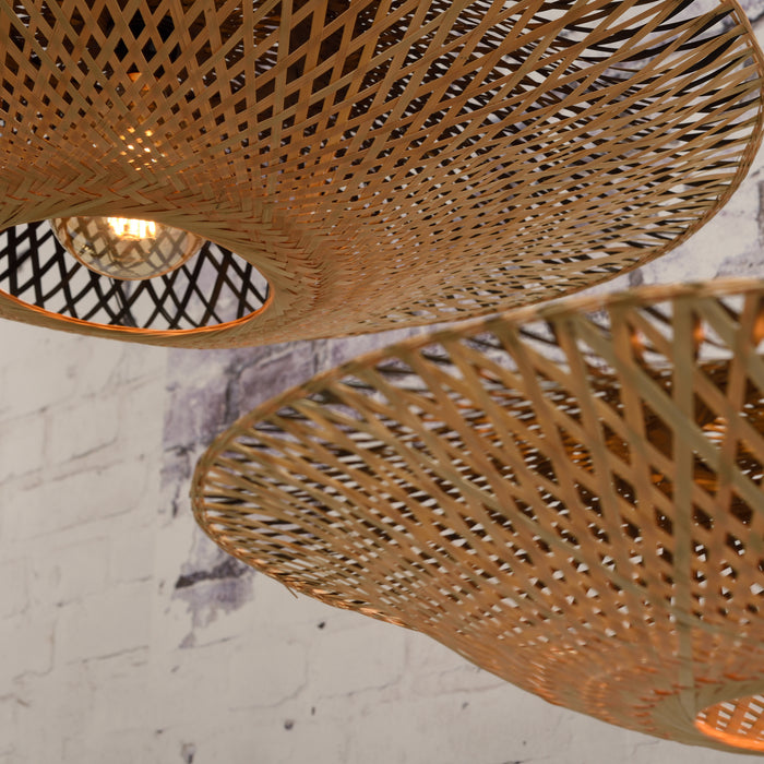 GOOD&MOJO Kalimantan Hanglamp Plat - Ø87cm - Naturel