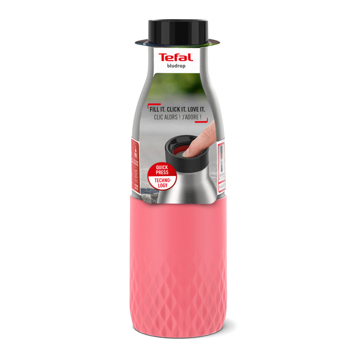 Tefal Bludrop Sleeve Drinkfles - 0,5 L - Koraal