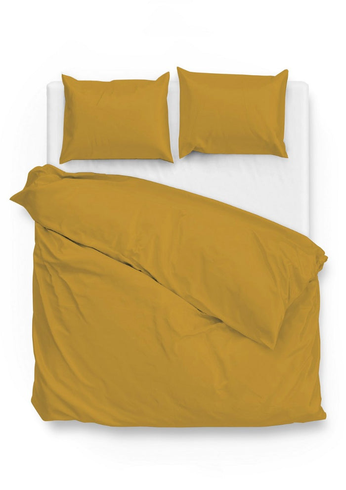 Zo Home Satinado Dekbedovertrekset Uni Katoen Satijn - ochre gold