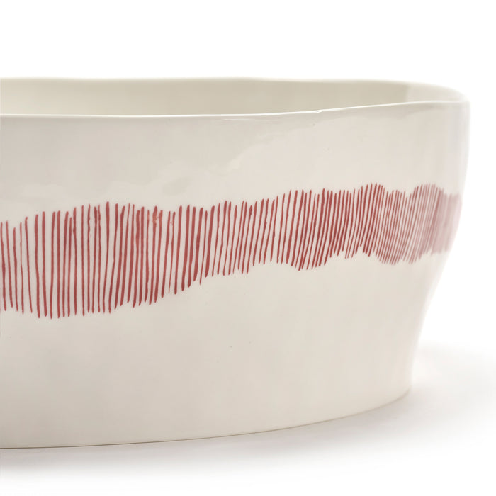 Serax Ottolenghi Feast Saladekom Ø 28,5 cm - Rood Swirl