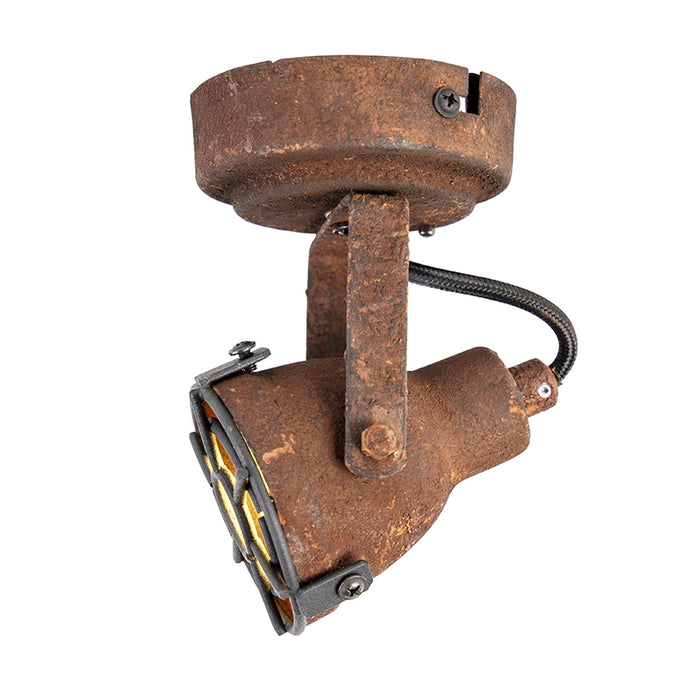 QAZQA Industriële spot roestbruin draai- en kantelbaar - Sorra