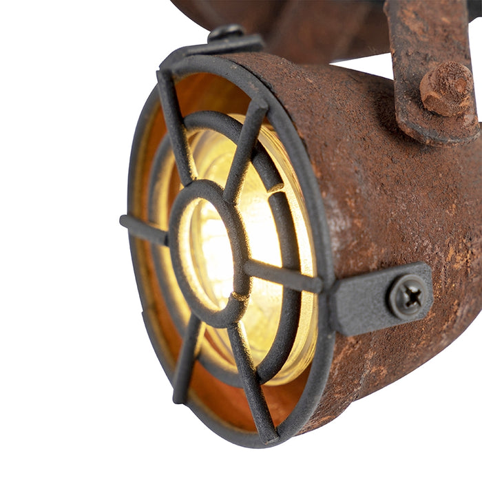 QAZQA Industriële spot roestbruin draai- en kantelbaar - Sorra