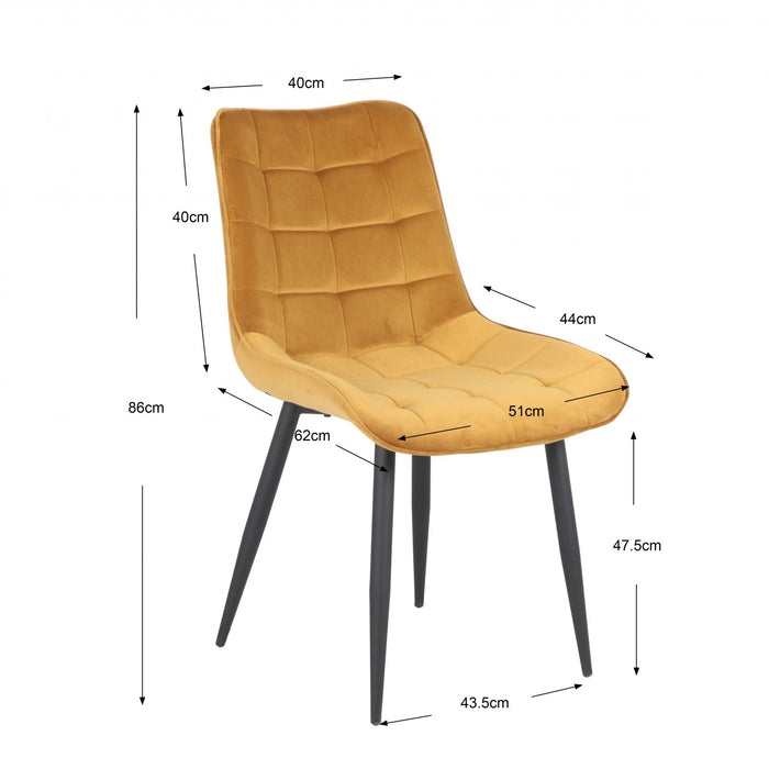 Furnihaus Eetkamerstoel Felix geel