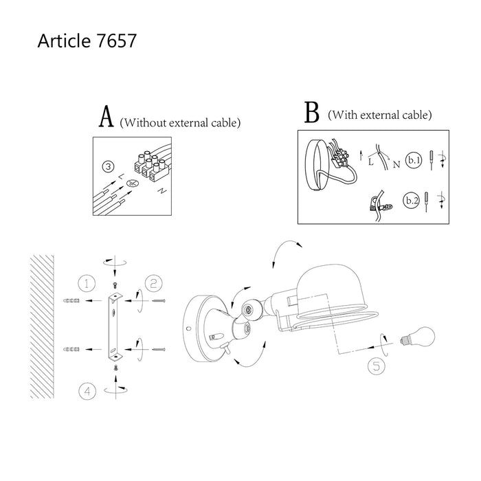 Mexlite - wandlamp - Davin - groen - aluminium metaal - bedlampje -