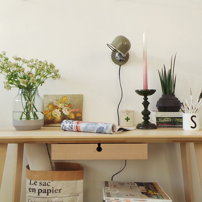 Mexlite - wandlamp - Davin - groen - aluminium metaal - bedlampje -