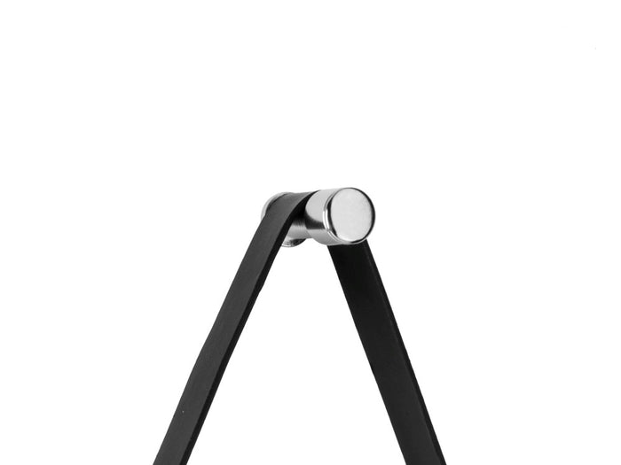 pt, Balanced Spiegel Rond Staal/Leer ¯47 cm - Zilver