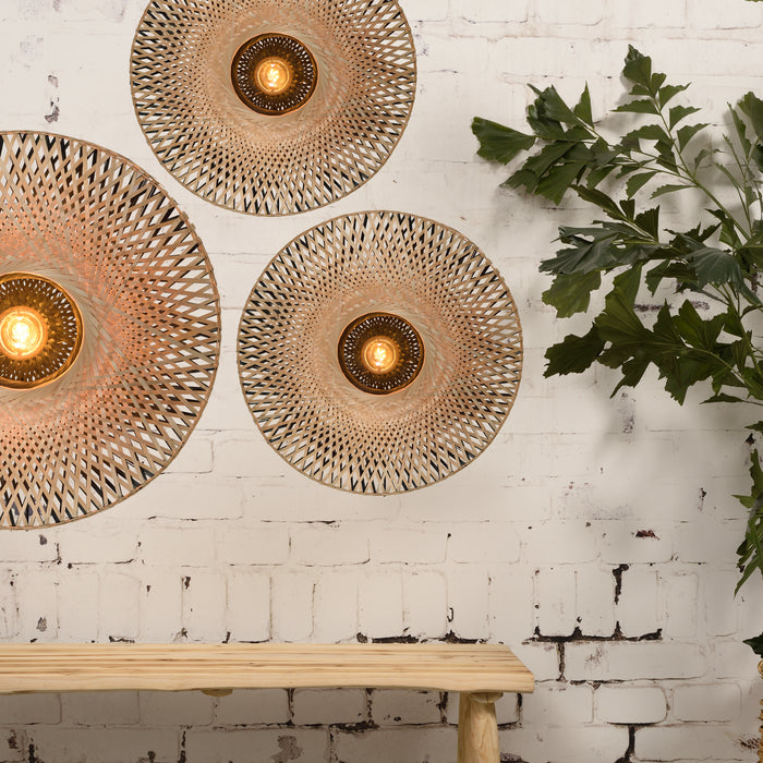 GOOD&MOJO Kalimantan Wandlamp Rond - Ø60cm - Naturel