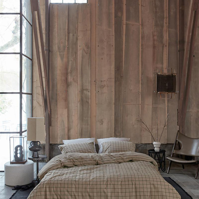 vtwonen Grid Dekbedovertrek 140 x 220 cm - Zand