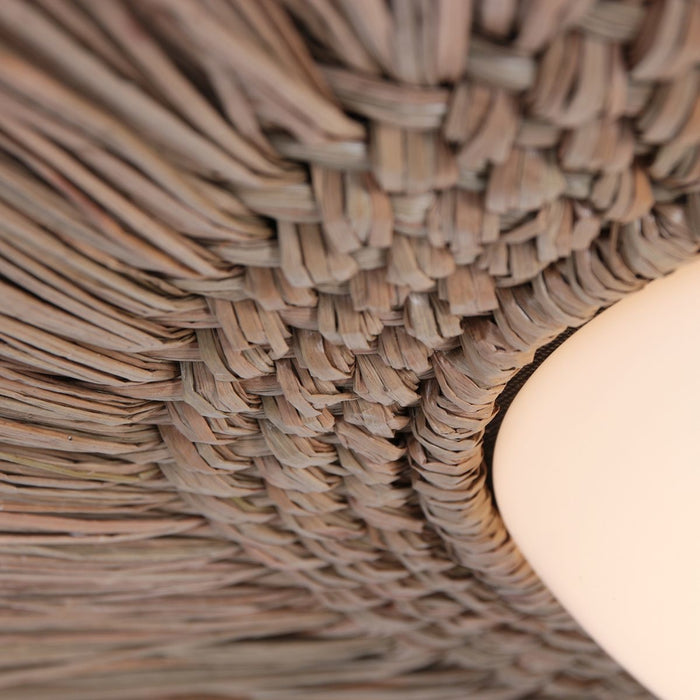 Anne Light & home Plafondlamp Aura Ø 50 Riet - bruin