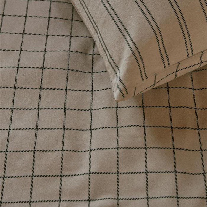 vtwonen Grid Dekbedovertrek 200 x 220 cm - Zand