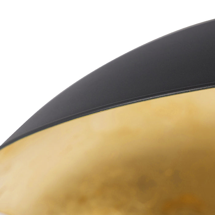 QAZQA Vintage plafondlamp zwart met goud 60 cm - Emilienne