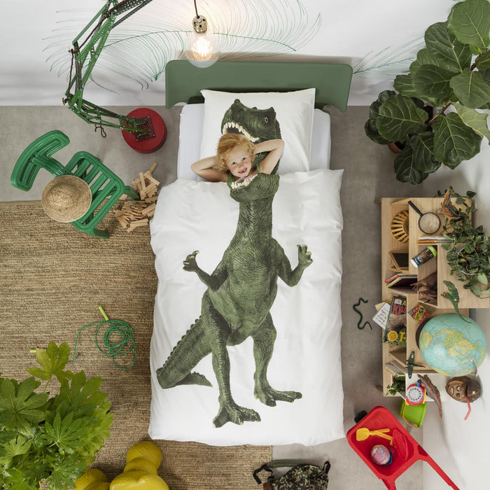 SNURK Dino Dekbedovertrek 140 x 220 cm