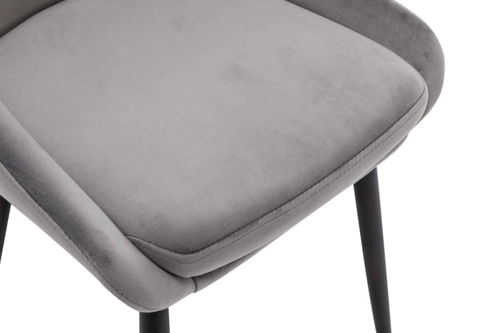 Furnihaus Eetkamerstoel Oscar - Velvet Grijs - Set van 4