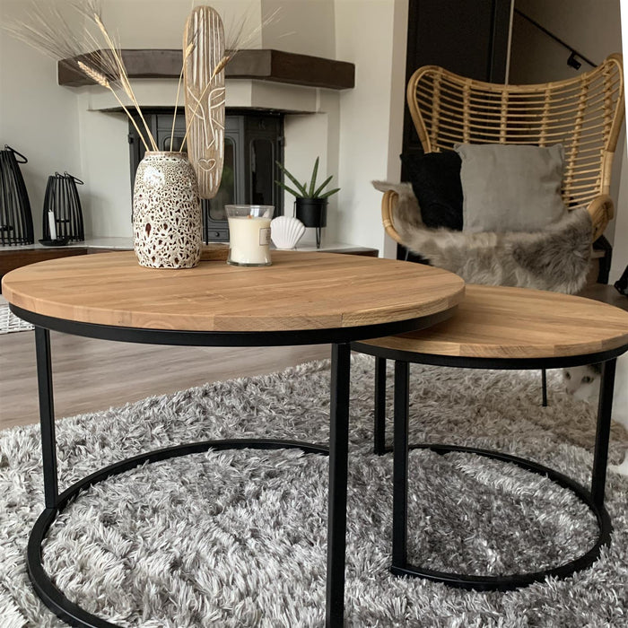 Ronde salontafel set Kiev XL 75 cm