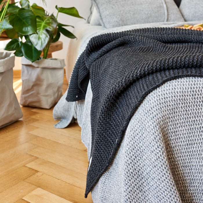 Moyha deken Warm Feeling - Antraciet