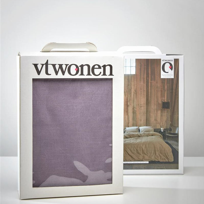 vtwonen Natural Stone Fraying Dekbedovertrek 200x200/220 cm - Geel