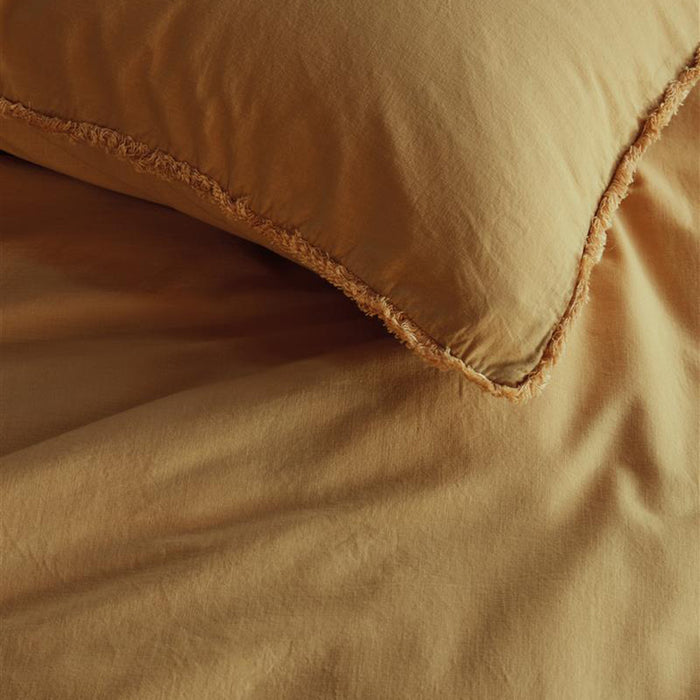 vtwonen Natural Stone Dekbedovertrek 240 x 200/220 cm - Fraying Yellow