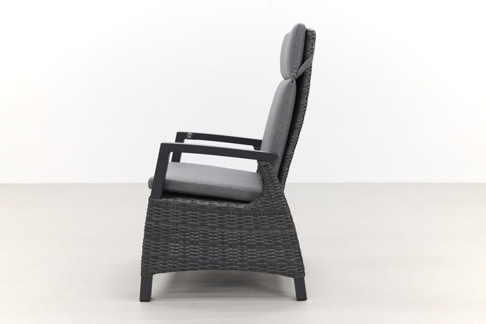 VDG Darwin wicker verstelbare tuinstoel - antraciet