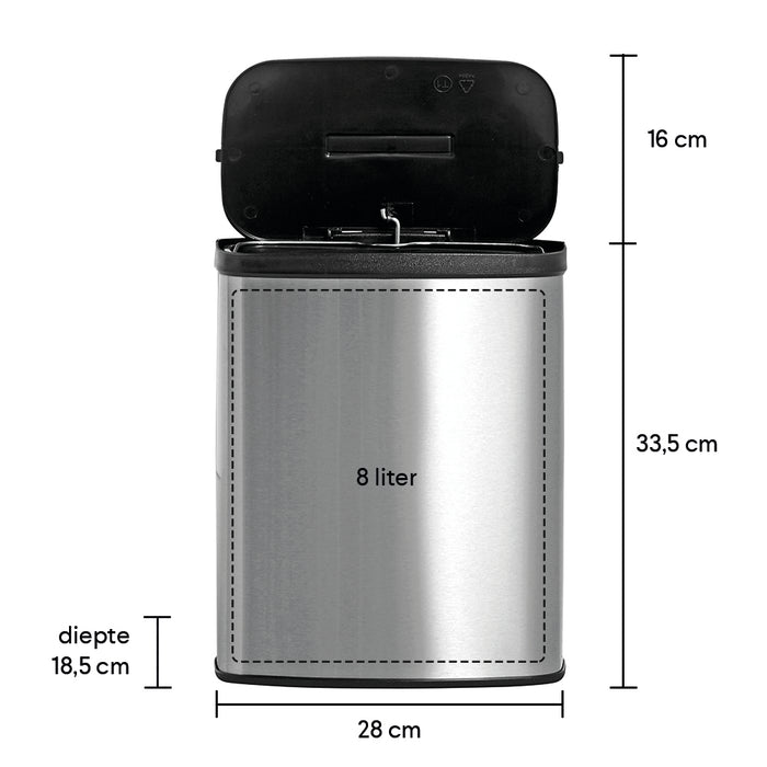 Homra Ixxa Sensor Afvalemmer 8 Liter