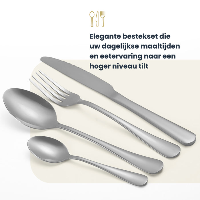 Hescom Bestekset - 24-delig - Bestek voor 6 personen - Zilver