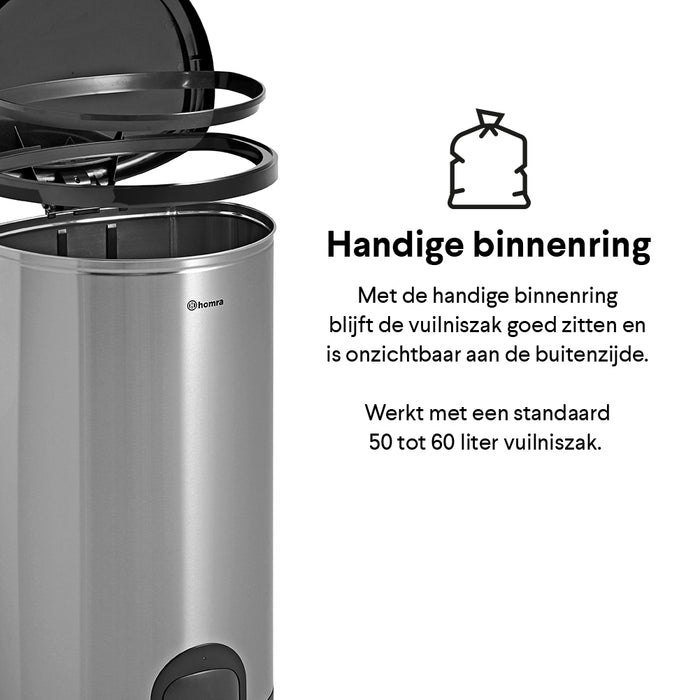 Homra Kick Me Sensor Afvalemmer 50 Liter
