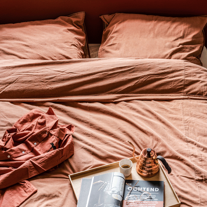 vtwonen Natural Stone Dekbedovertrek 240 x 200/220 cm - Terra