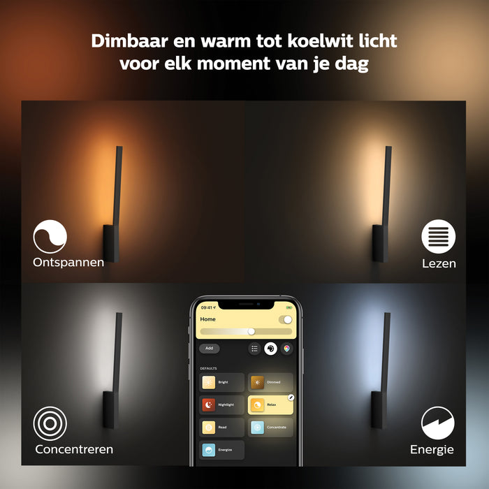 Philips Hue White & Color Ambiance Liane Wandlamp